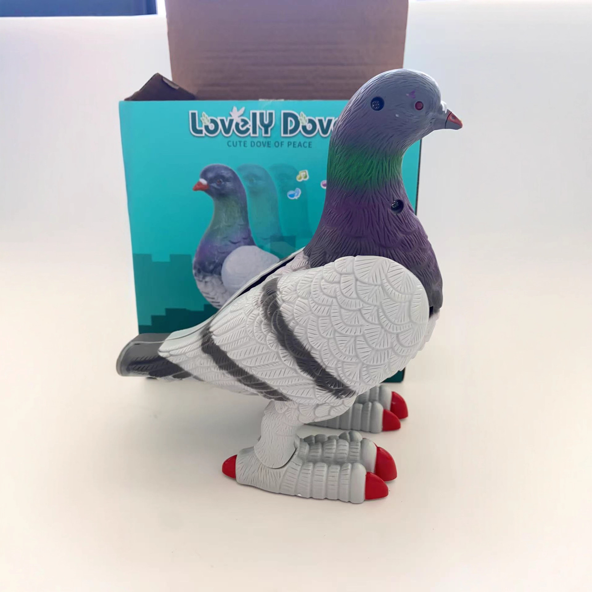 Amazonas encantadora luz y música caminando paloma pacífica puzzle electrónico mascotas caminar juguetes eléctricos