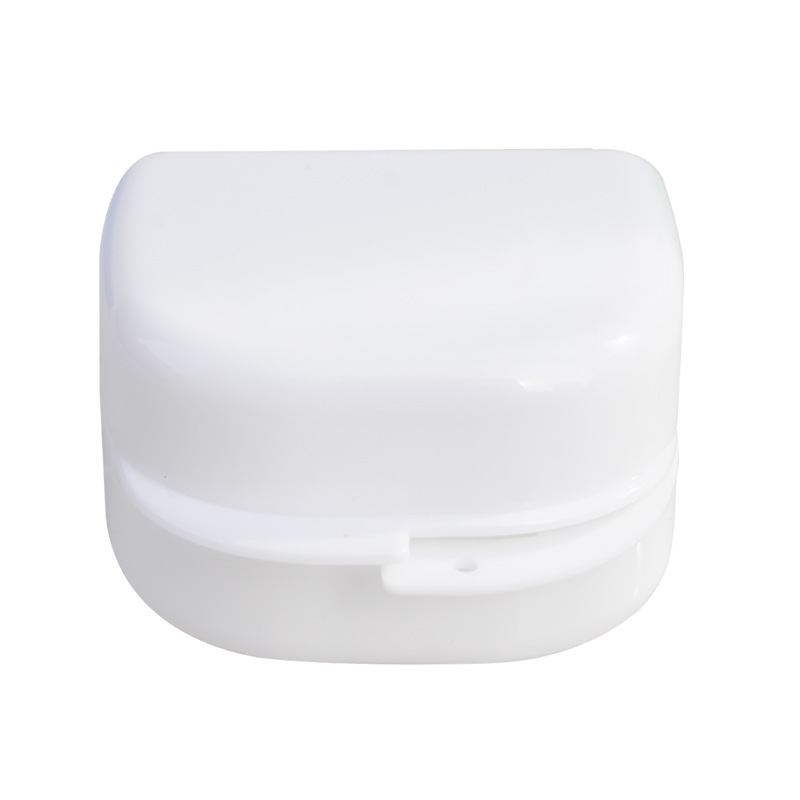 Retenedor dental caja de almacenamiento de limpieza de dentaduras postizas caja de limpieza abierta grande y mediana caja de dientes boca completa