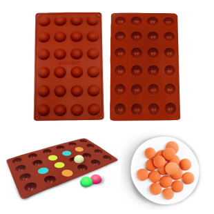 Semicircle Silicone Cake Mold 24 with Silicone Chocolate Shape Moon Cake Filling Baking Mold Hemisphere Ice Cube Mold