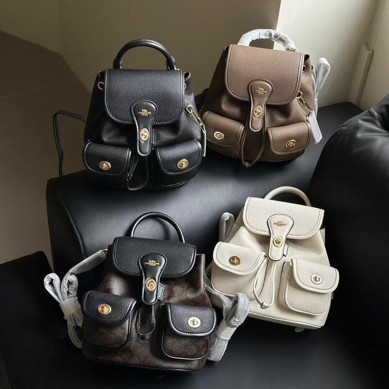 Koujia's New High-Quality Hadley Pebbled Pattern Monogram Flip-Top Shoulder and Handbag Women's Backpack