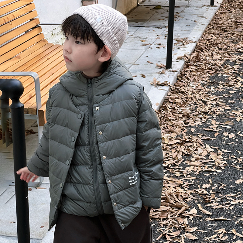 Ropa infantil de niño chaqueta de plumón de invierno para niños 90 chalecos blancos de invierno chaleco de plumón de niño pequeño