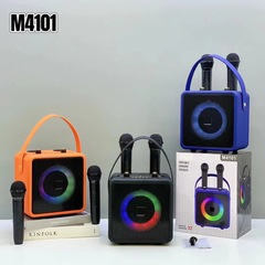 デュアルマイクbluetoothオーディオ無線マイクk歌宝家庭屋外携帯カラオケスピーカー