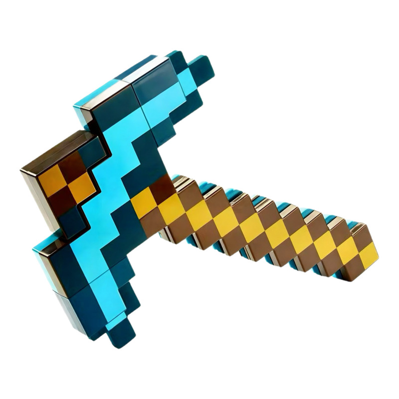我的世界Minecraft同款周边玩具剑镐二合一可变形武器模型|undefined