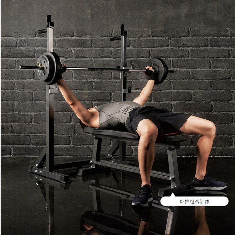 Suministro directo de fábrica Banco de prensa cuclillas rack hogar interior pesas barras paralelas múltiples funciones Smith equipo de fitness