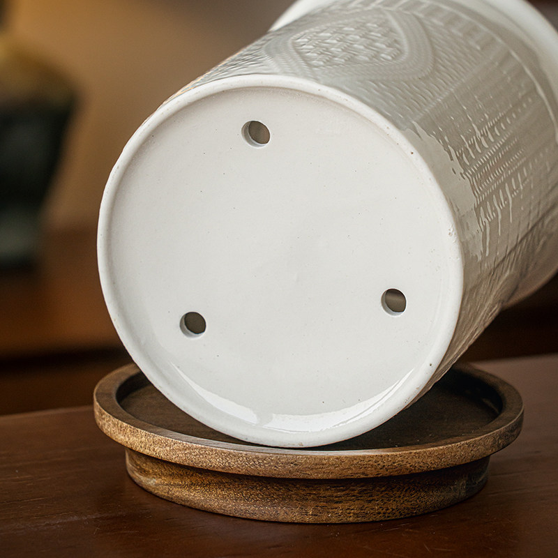 Buenas cosas recomendadas creativas en relieve drenaje de cerámica tanque de cocina horquilla de cocina tanque de almacenamiento doméstico exportación transfronteriza