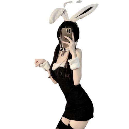 Sexy lingerie for women, velvet, cute and sweet bunny girl suspender skirt, cosplay uniform suit, dropshipping