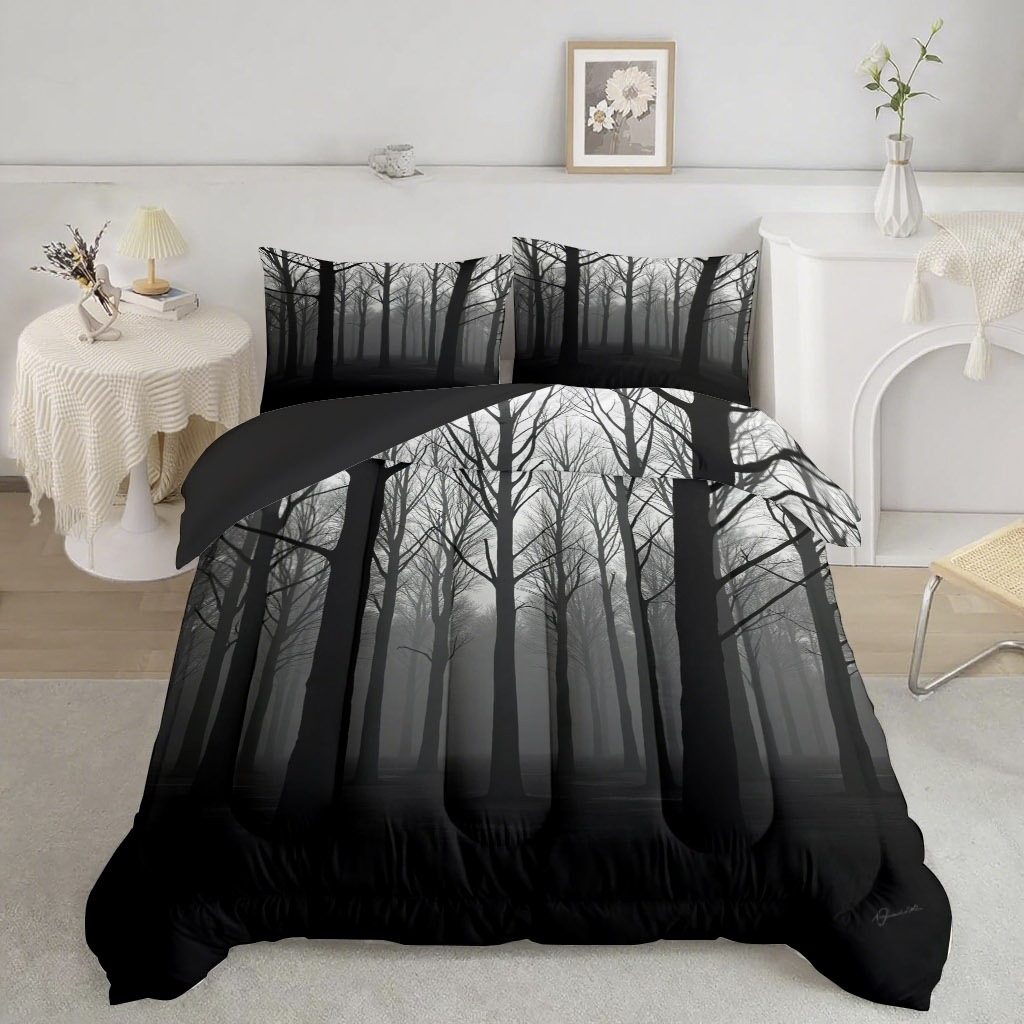 TEMU / JIT Silent Forest Transfrontier 3D Digital Printing 180gms Colchón Colchón Set para diseñar