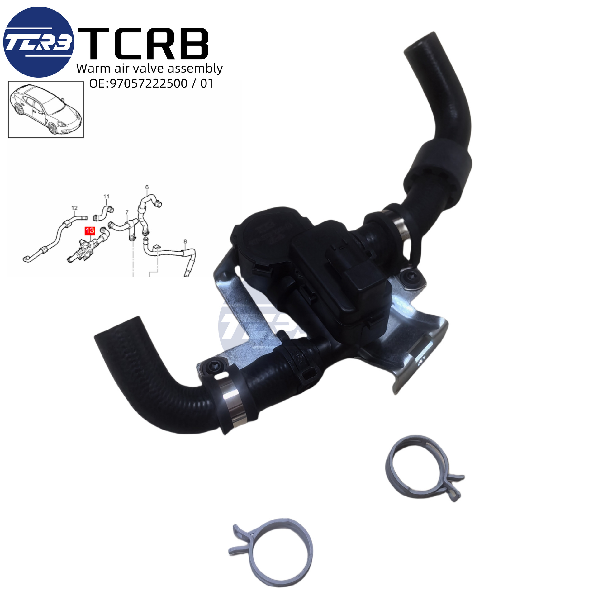 Cross-Border Best Seller Suitable for Porsche 970 Warm Air Valve 97057222501 97057222500