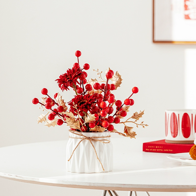 Nordic simulation flower decorative flower decorative flower room fake flowers fake flower plastic flower dining table flower bionic bionic flower bleaching flowers