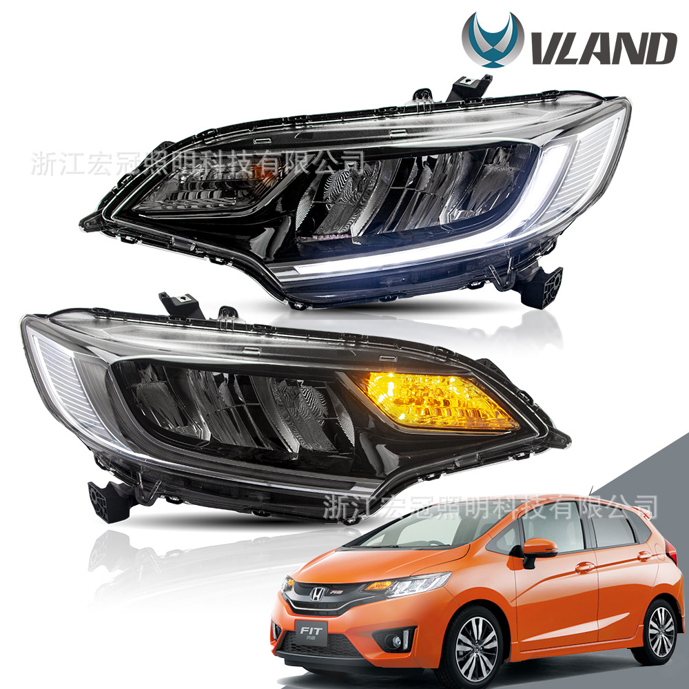 Suitable for 2014-2020 Honda Fit car led headlight assembly modified RS headlight driving light