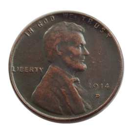 厂价直销1914D年号美国林肯美分外国复制纪念币速卖通热销货
