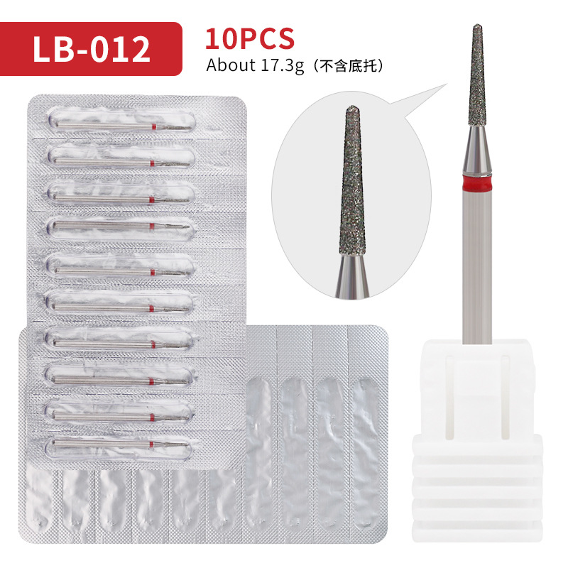 Fuente transfronteriza 10 juegos de lámina de aluminio diamante de molienda empaquetado independiente de manicura pre-tratamiento de la bolsa abierta de molienda