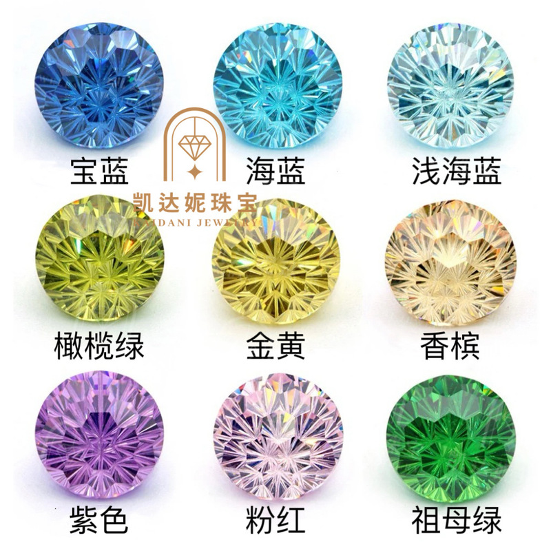 Factory direct 9A round high carbon drill fireworks cut zircon pointed bottom trembles live nail drill jewelry accessories Factory direct 9A round high carbon drill fireworks cut zircon pointed bottom trembles live nail drill jewelry accessories