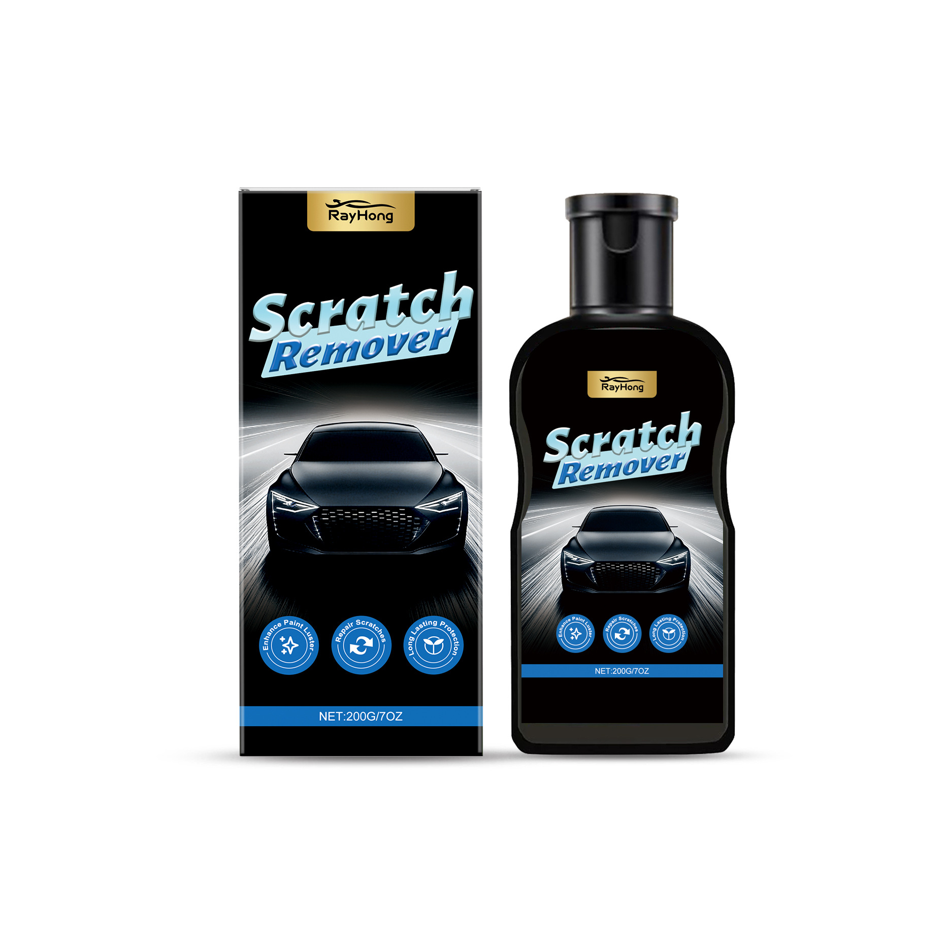 RAYHONG Car Scratch Remover & Shine Restorer Detailing Compound For Paint Scratch Repair Truck Van Sedan SUV Automotive Polish