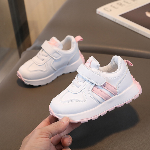 2024 Spring New Children's Shoes Children's Sports Shoes Boys' Baby Shoes White Shoes Girls' Casual Running Shoes
