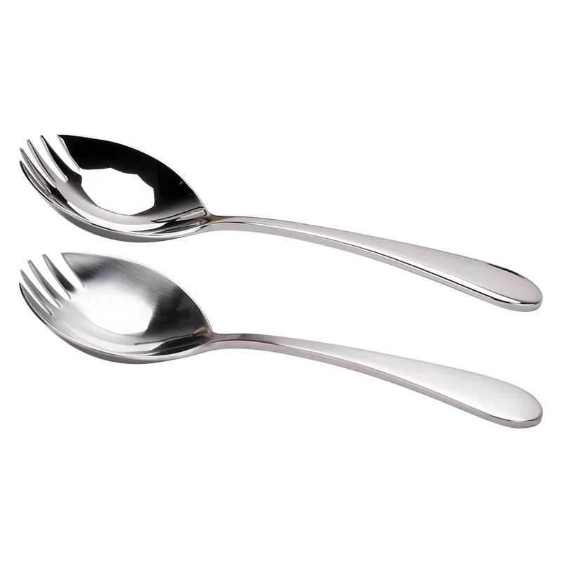 Chockmen18/10 Postre de té de la tarde de acero inoxidable Tenedor Cuchara Cuchara de ostras Cuchara de sandía Cuchara de ensalada Engrosamiento de cabeza grande