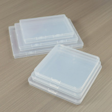 跨境PP高透明塑料盒方型矮盒子卡牌收纳盒电池收纳DIY 饰品整理盒