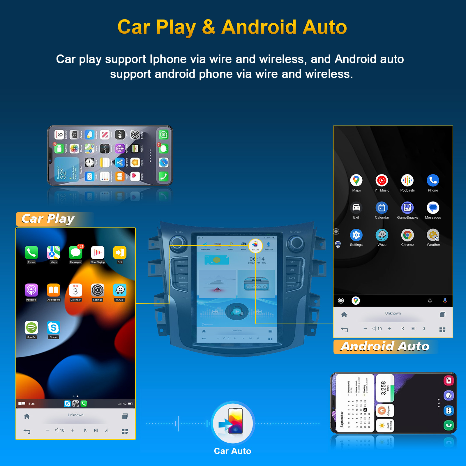 Suitable for NISSAN NAVARA 2014- Car Smart Navigation Android GPS