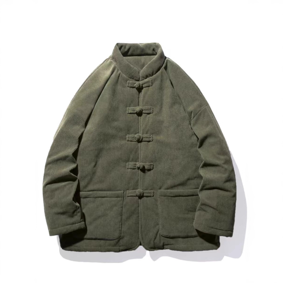 2023冬季新款中国风男士复古潮流棉衣唐装大码加厚外套灯芯绒棉袄