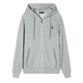 Zipper gray green label