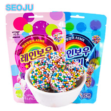 韩国进口seoju西洲葡萄味彩虹色软糖休闲零食糖果浓缩果汁网红糖