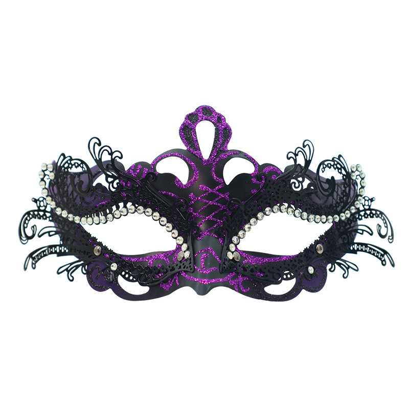 Halloween nueva corona de diamantes pareja baile máscara media cara set fiesta misteriosa disfraz