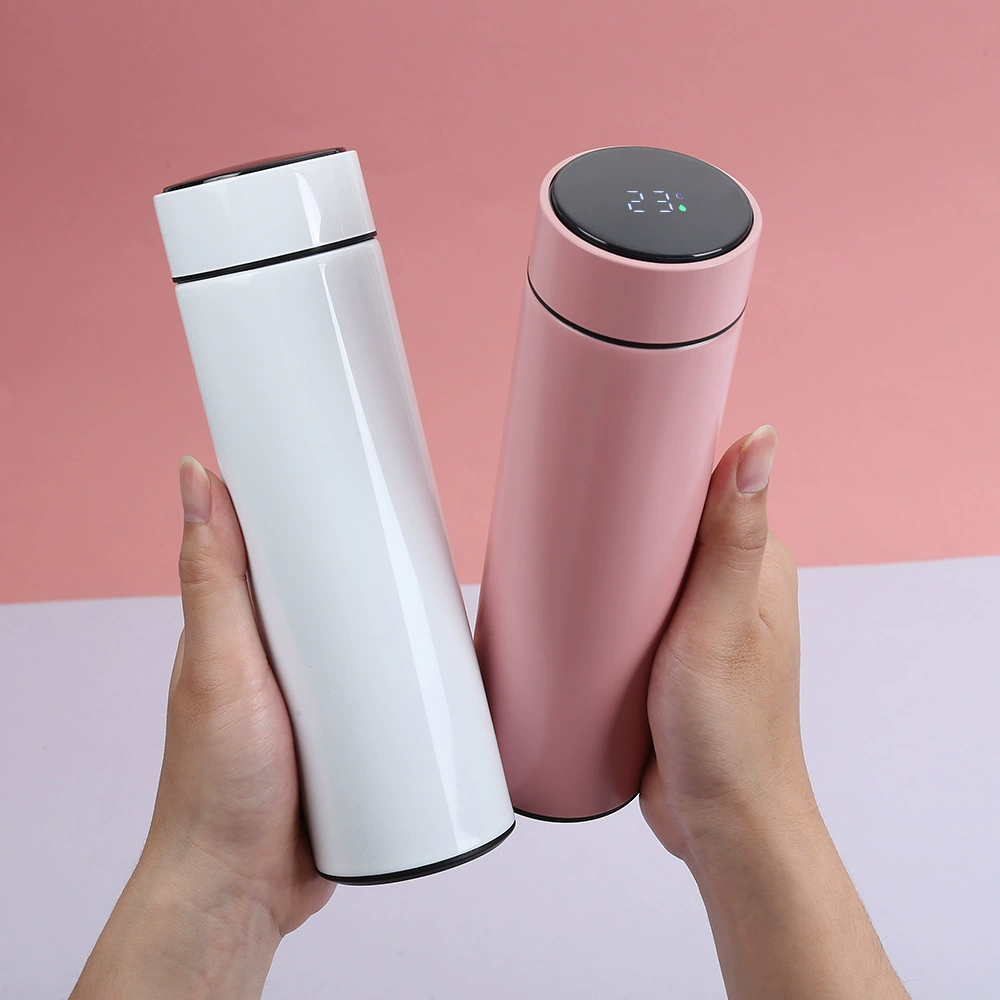 Бизнес интеллектуальная визуальная термоизоляция чашка 304 из нержавеющей стали водяная чашка портативная большая емкость фамилия надпись печать LOGO