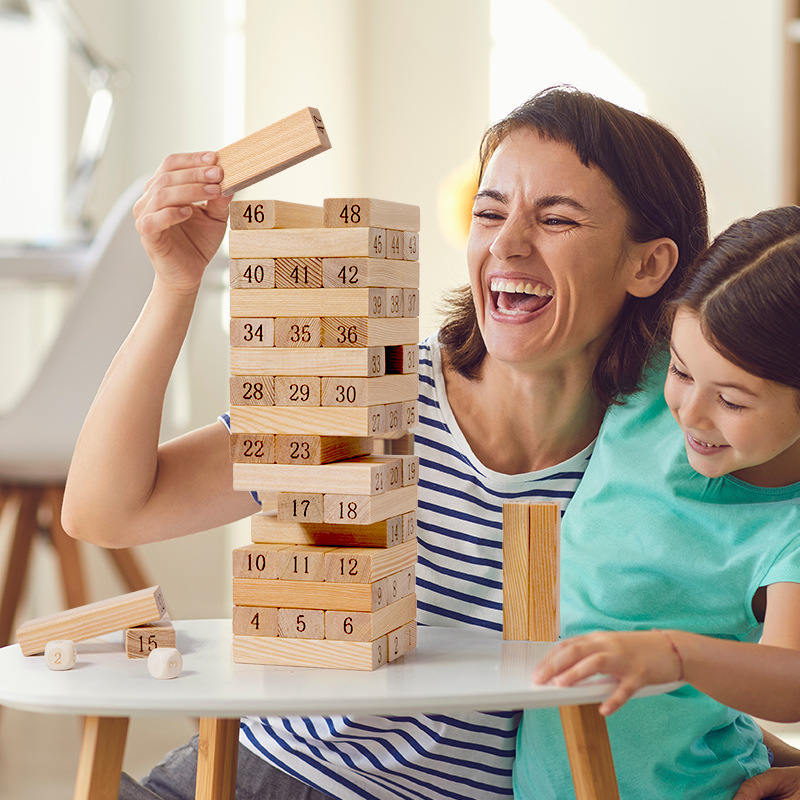 Juguetes de bloques de construcción para niños, equilibrio de bloques de construcción para bebés, juegos de mesa para adultos