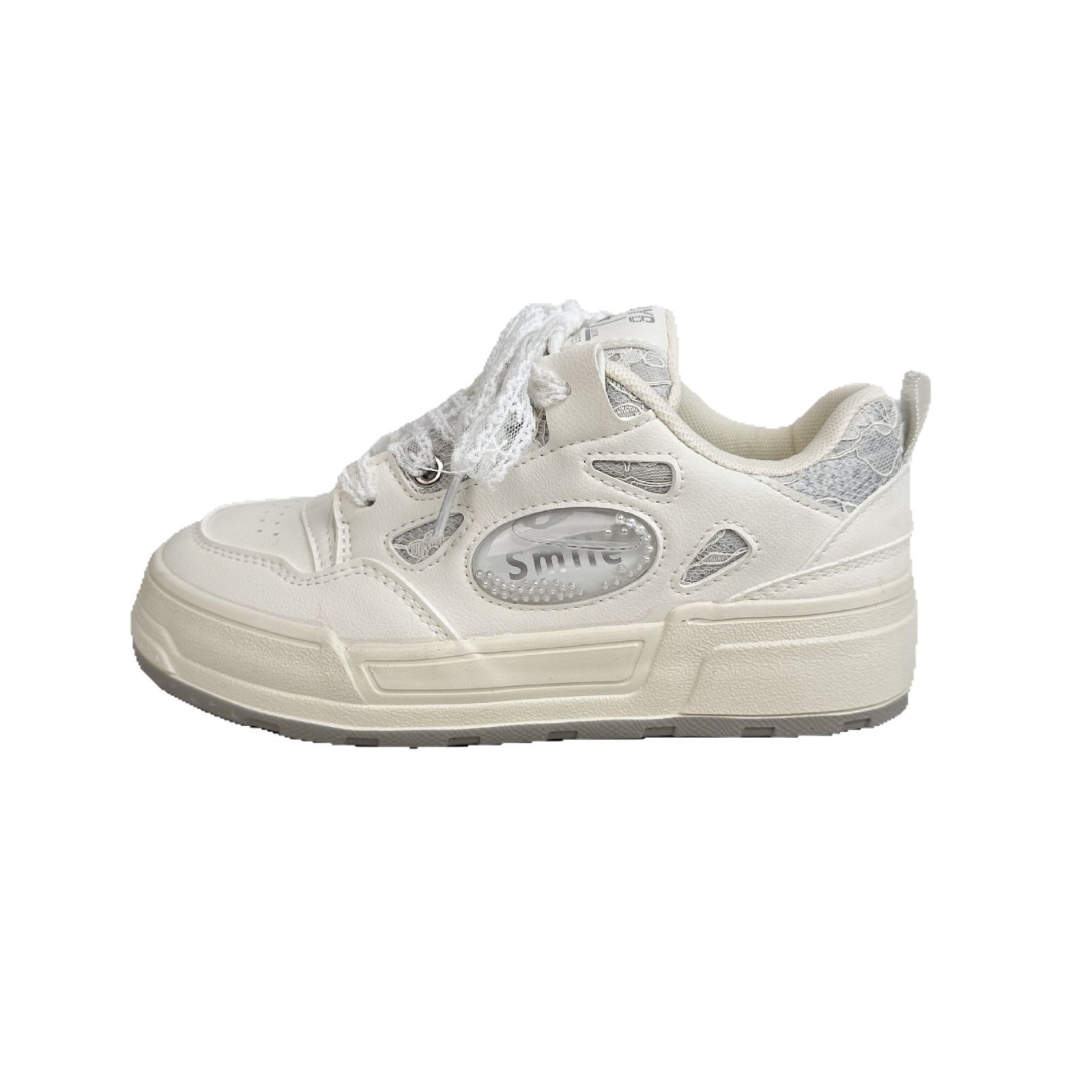 Zapatos blancos de suela gruesa de onda lejana para mujer 2025 primavera nuevos estudiantes casuales todo-fósforo zapatos de lona coreanos para mujer image 6