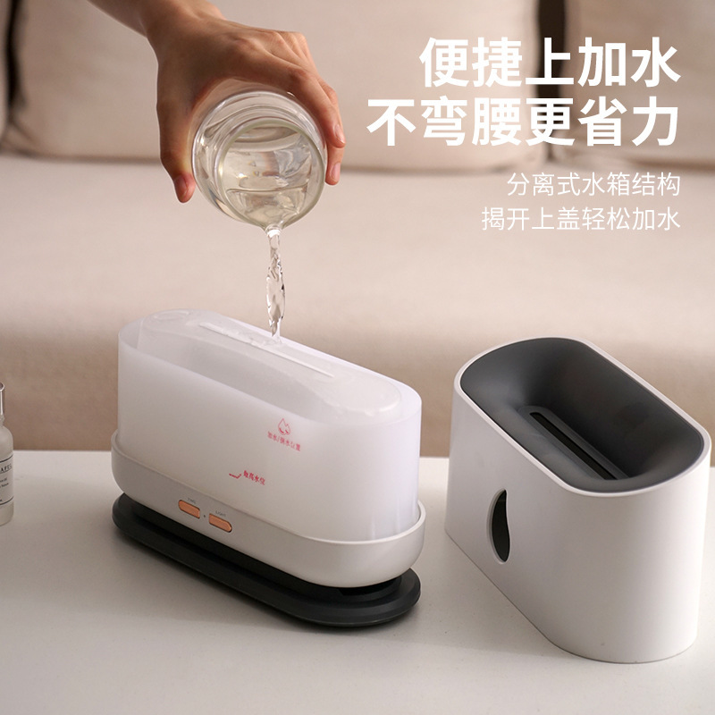 心佰鹿跨境火焰香薰加湿器家用静音卧室办公室氛围USB喷雾香熏机|undefined
