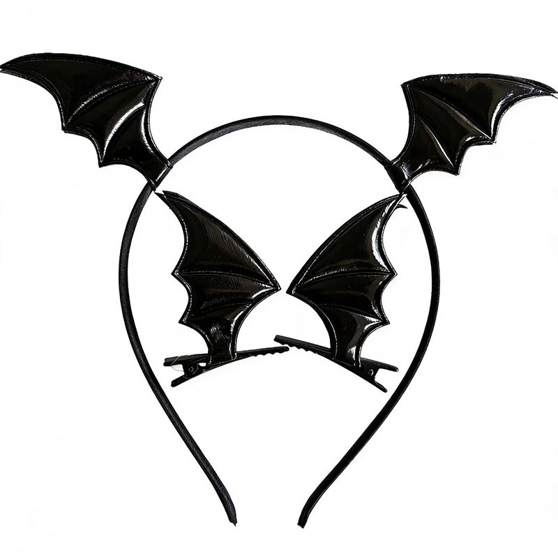 Cross-border Halloween tocadillos murciélagos clipes de cabello conjunto hornos de demonios extraños accesorios de fiesta hojas de cabello