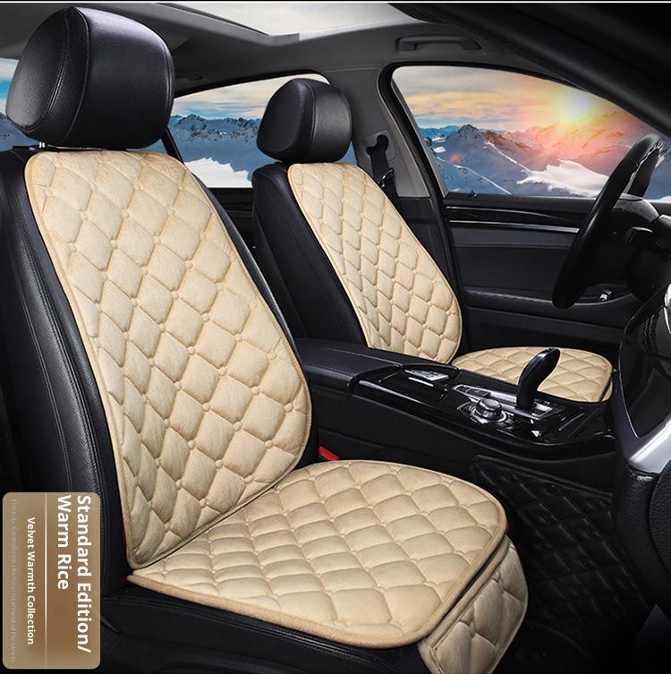 Plush Seat Cushion Half-Pack Seat Cover Velvet Seat Cushion Winter Seat Cover Small Three-Piece Cross-Border E-Commerce Car Seat Cushion