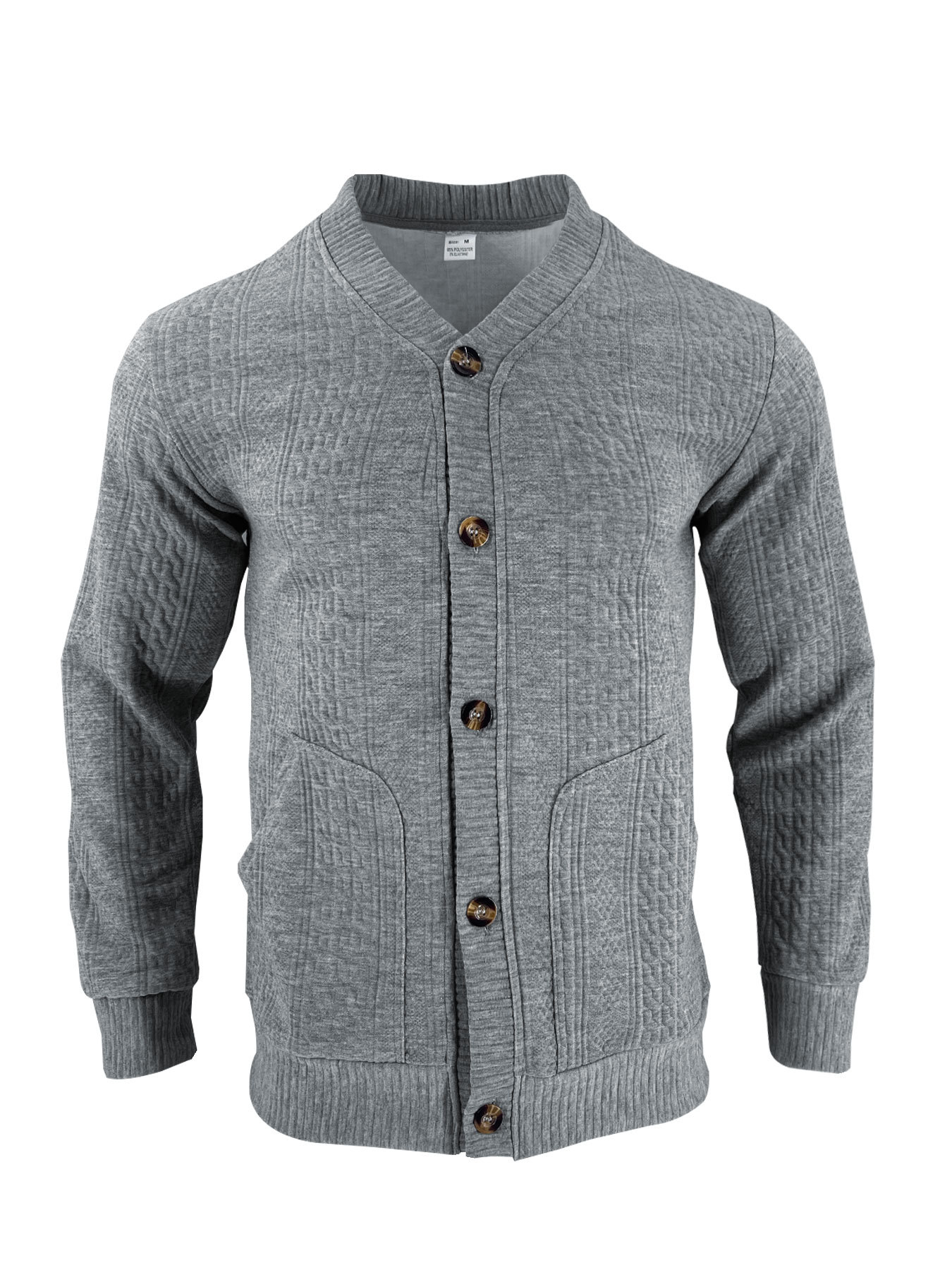Nuevo transfronterizo Europa y América Amazon otoño y invierno nuevo estilo de moda masculino de color sólido jersey jacquard jersey de punto