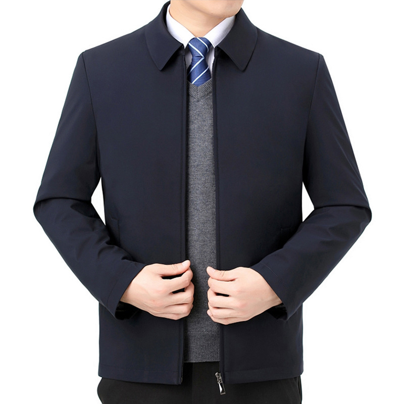 Factory Jacket Men's Middle-aged Dad's Spring and Autumn Business Casual Executive Middle-aged Men's High-end Spring Jacket