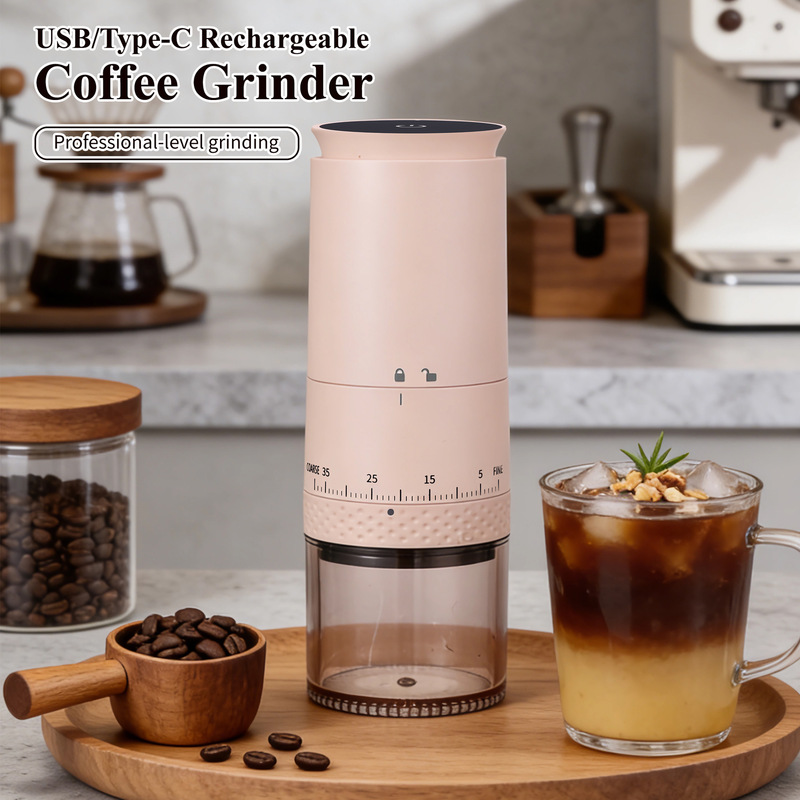 Coffee Grinder Small Electric Bean Grinder Household Coffee Bean Grinder Convenient Fully Automatic Coffee Grinder