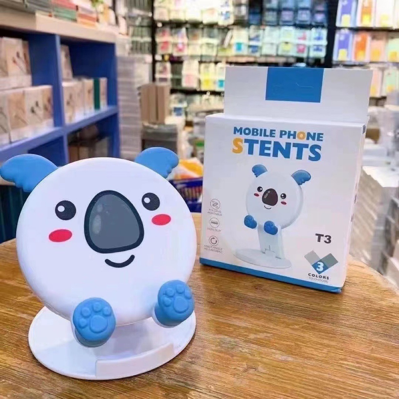 Cute estilo de dibujos animados soporte de teléfono móvil de escritorio conveniente para llevar soporte plegable soporte de teléfono móvil tablet