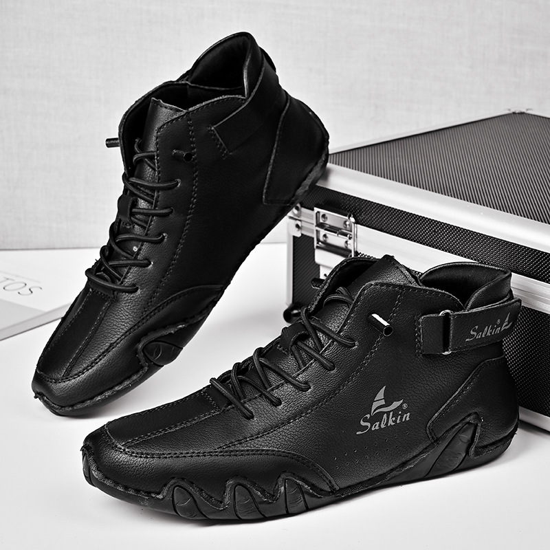 Botas de hombre de pulpo de estilo nuevo transfronterizo Botas Martin de corte medio al aire libre Botas cortas casuales de otoño e invierno para hombres cálidos