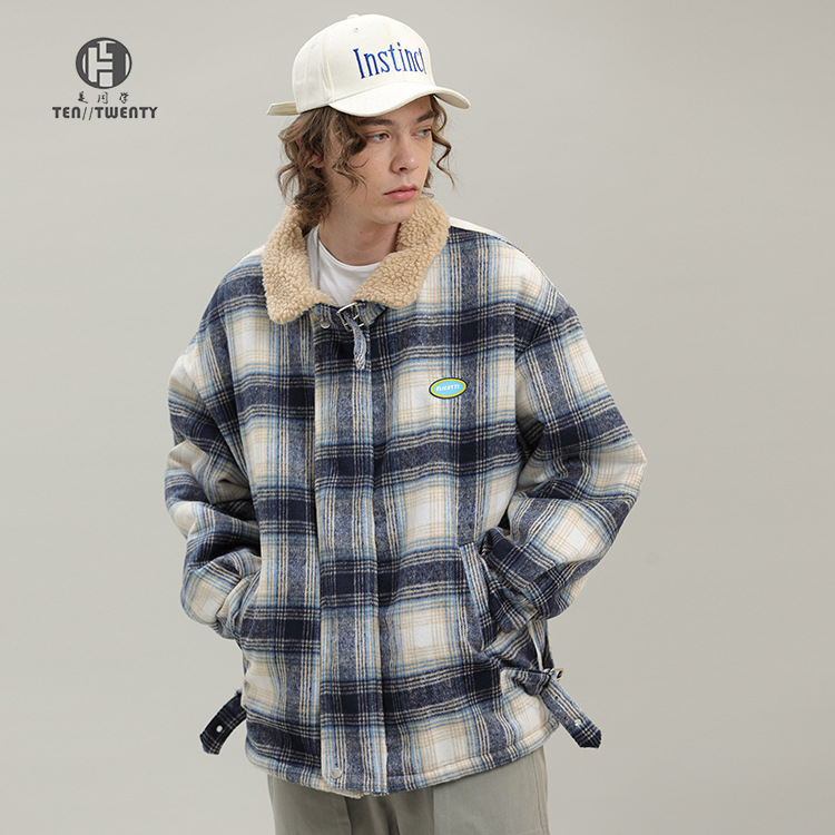 【カスタムリンク】oem秋冬メンズ羊小毛コート男性服欧米ファッション男性綿入れジャケット