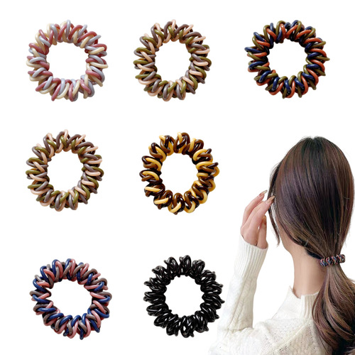 Amazon cross-border three-strand winding gradient phone cord hair band seamless hair tie headband does not hurt hair headwear