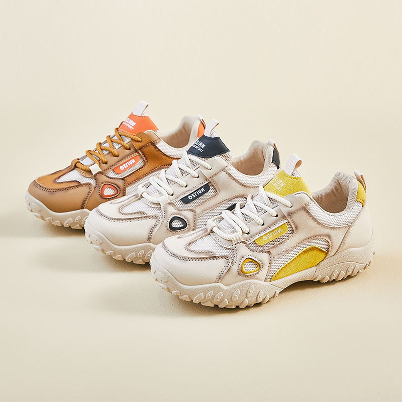 Tenis Chunky para Mujer L0801 Material PU Suela de Caucho Aumento de Altura para Uso Diario