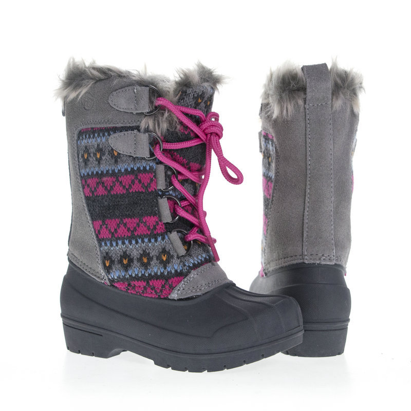 Botas de caza de patos botas de nieve botas impermeables y cálidas botas de nieve de invierno para niños y niñas