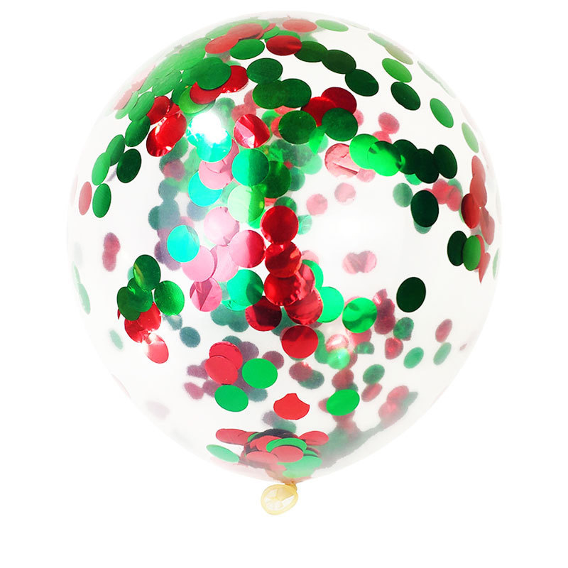 SKU-13-100个红绿亮片气球寸