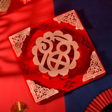 2025新款立体福植绒无纺布毛毡春字新年快乐春节过年装饰福字门贴
