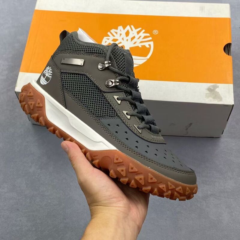 Foreign Trade Pure Original Shoes Men's Timberland Mid-Top Hiking Shoes Outdoor Thick-Soled Heightening Non-Slip Wear-Resistant Sports Shoes Splash-Proof