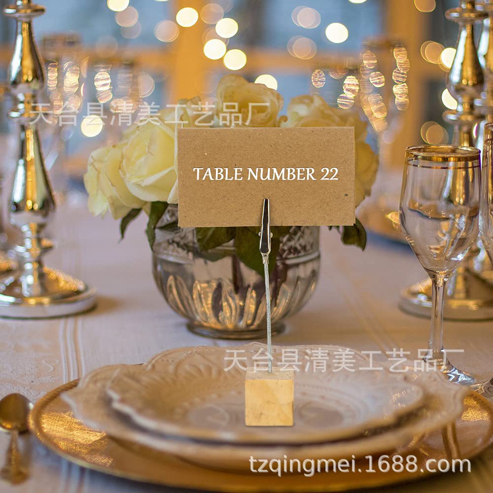 Oficina de pino decoración de madera de cocodrilo de madera clip de mensaje clip de nota clip de boda decoración de clip titular de la tarjeta de visita