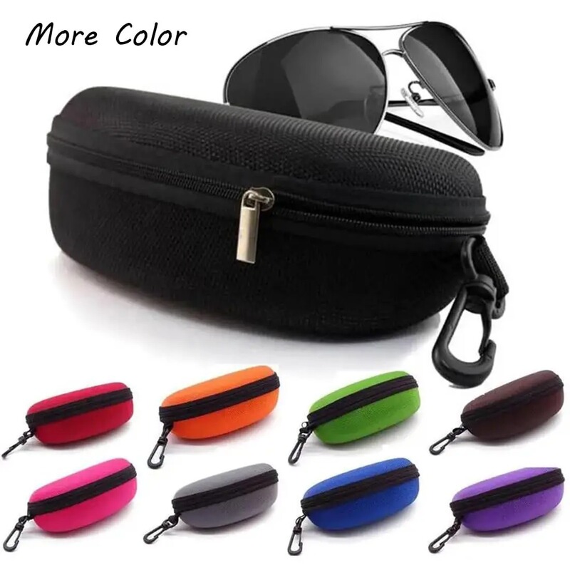 Sunglasses Storage Box for Men and Women Portable Anti-Pressure Travel Zipper Glasses Frame Glasses Case