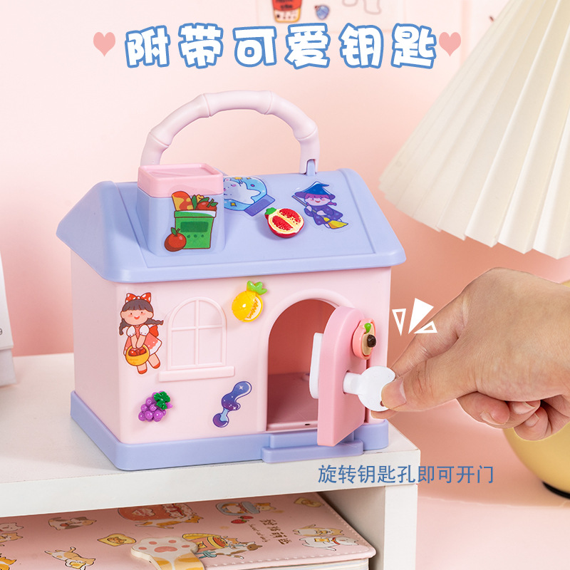 Children's 2024 New Trendy Money Bank for Boys and Girls, Can Store and Withdraw, Cartoon Candy Box, Creative Ornament for Living Room