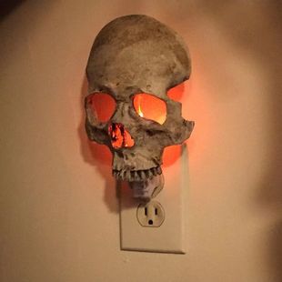 Cross-Border New Product Skull Night Light Skull Atmosphere Adjustment Light Skull Night Lamp Creative