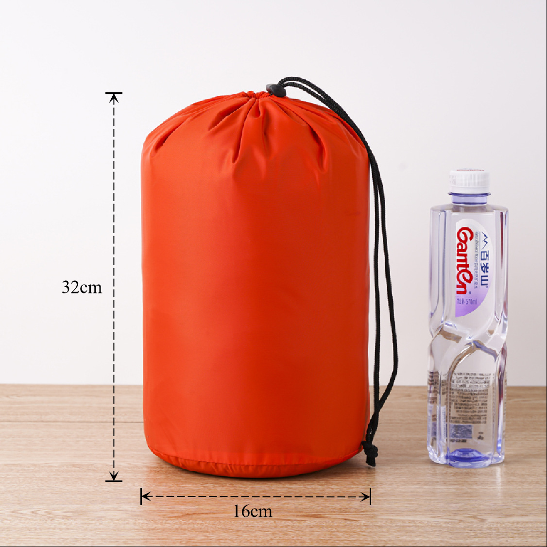 Bolsa de cuerda de nylon impermeable cilíndrica de plumón para ropa doméstica de poliéster bolsa de almacenamiento bolsa de embalaje bolsillo de paquete de contracción image 12