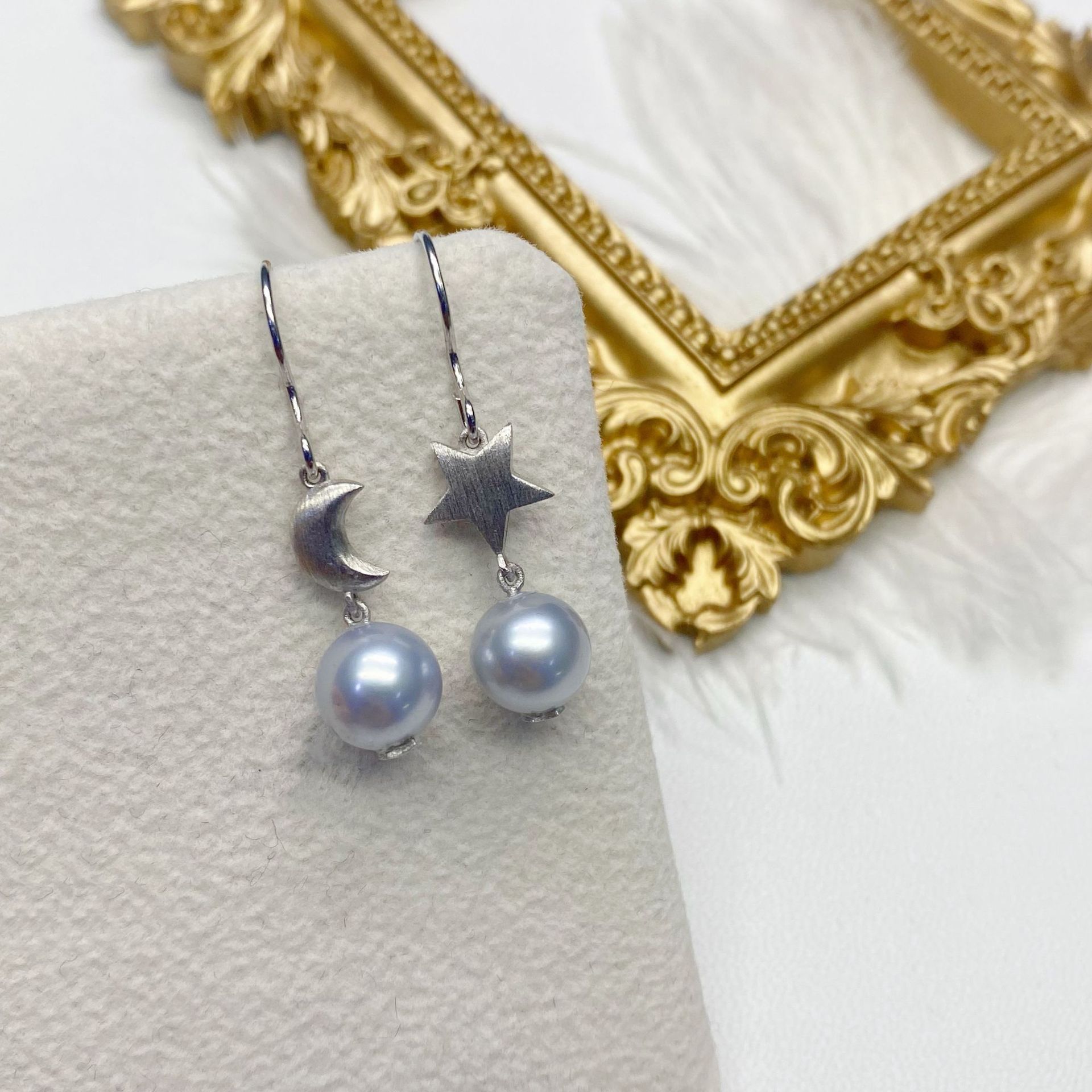 �����¿�С����S925�����������Ұ�ɫԲ��ˮAK���������׹